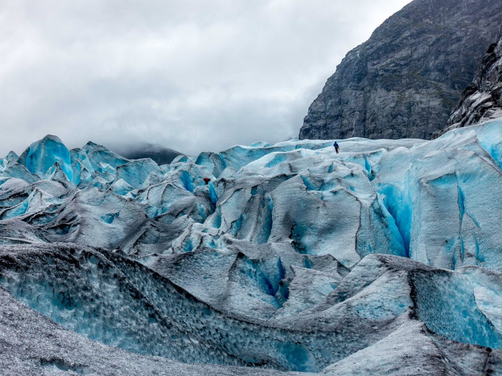 En del av Norges Jostedalsbreen Europas största glaciär